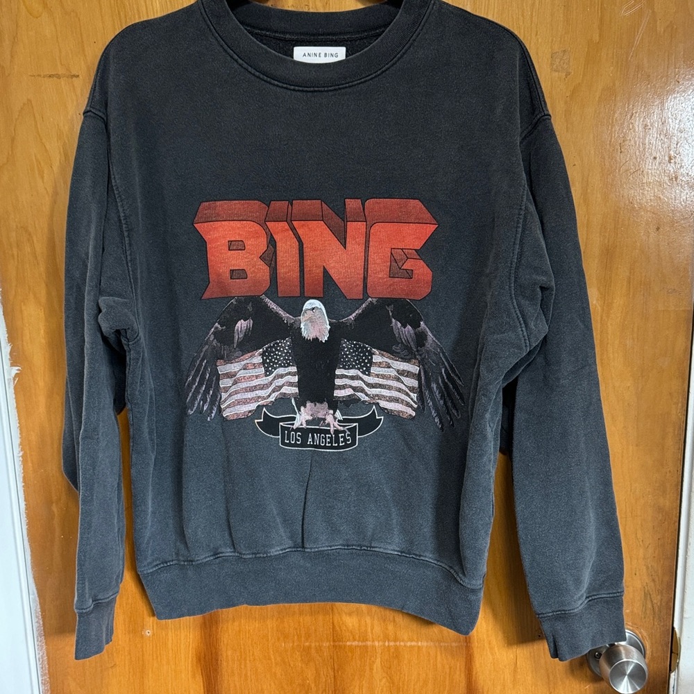 Anine Bing Black Graphic Women’s Sweatshirt